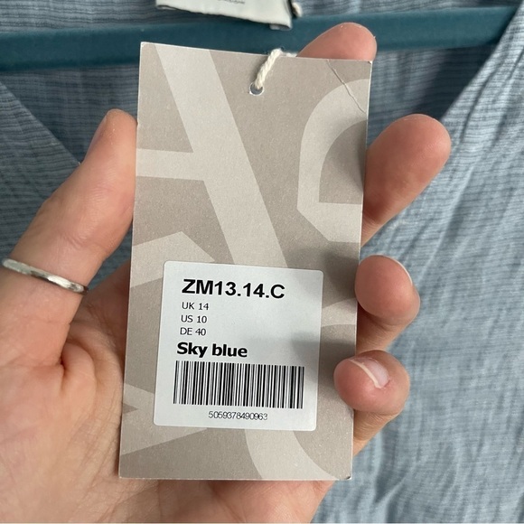 WRAP London NWT Long Sleeve Lightweight Linen Midi Maxi Summer Dress 10, M/L - Picture 4 of 11